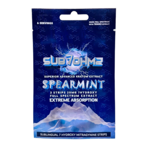SUB 7OHMZ 7-HYDROXYMITRAGYNINE FULL SPECTRUM EXTRACT SUBLINGUAL STRIPS 20MG 3CT - SPEARMINT