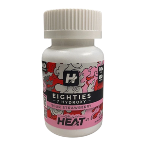 STRAIGHT HEAT EIGHTIES 7-HYDROXY TABLETS BOTTLE 80MG 10CT - SOUR STRAWBERRY