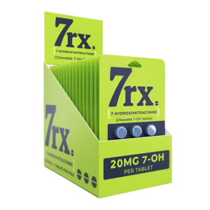 7RX 7-HYDROXYMITRAGYNINE CHEWABLE TABLETS 20MG 3CT - UNFLAVORED