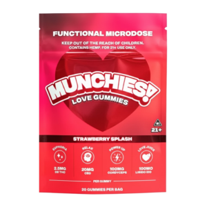 DELTA MUNCHIES FUNCTIONAL MICRODOSE GUMMIES - LOVE STRAWBERRY SPLASH