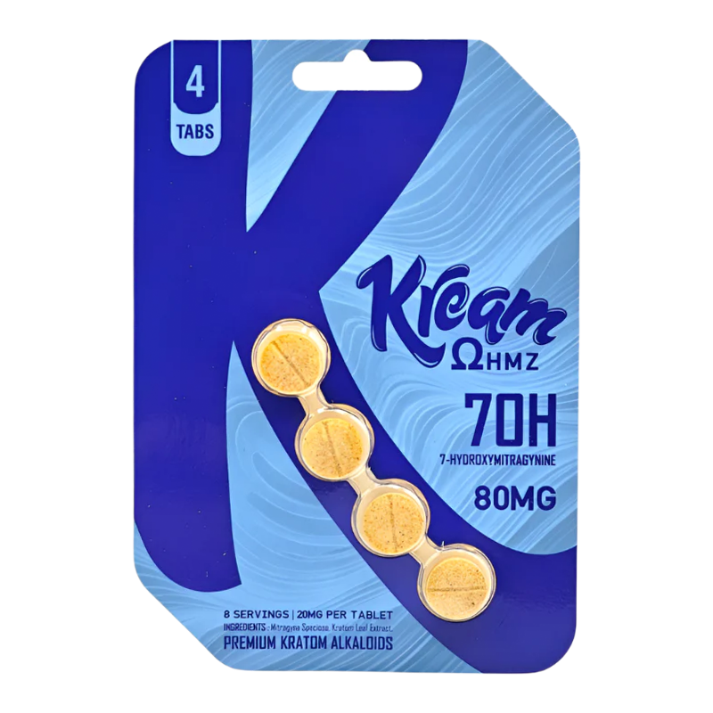 KREAM OHMZ 7-HYDROXYMITRAGYNINE TABLETS 20MG 4CT - UNFLAVORED
