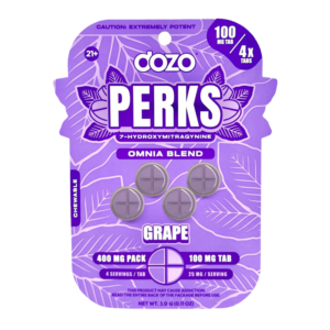 DOZO PERKS 7-HYDROXYMITRAGYNINE TABLETS 100MG 4CT - OMNIA BLEND GRAPE