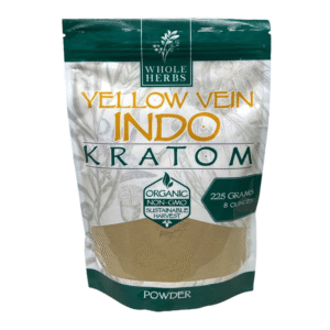 WHOLE HERBS KRATOM POWDER 8OZ/225MG - YELLOW VEIN INDO