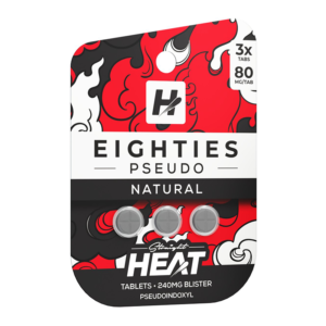 STRAIGHT HEAT EIGHTIES PSEUDO TABLETS 80MG 3CT - NATURAL