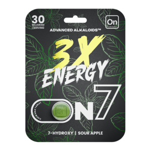 ON7 ADVANCED ALKALOIDS 7-HYDROXYMITRAGYNINE 3X ENERGY TABLETS 30MG 1CT - SOUR APPLE