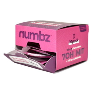 NUMBZ 7-OH + MIT CHEWABLE TABLETS 25MG 2CT - STRAWBERRY DRAGONFRUIT BOX OF 10