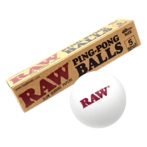RAW PING PONG BALLS 5CT - 40MM SIZE