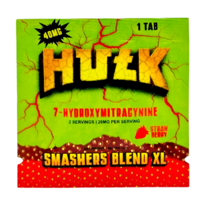 HULK 7-HYDROXYMITRAGYNINE SMASHERS BLEND XL TABLETS 40MG 1CT - STRAWBERRY
