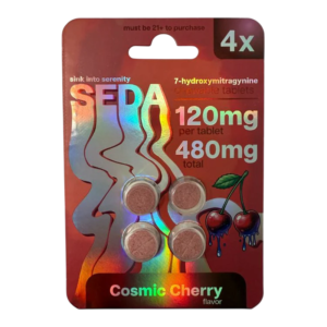 SEDA 7-HYDROXYMITRAGYNINE CHEWABLE TABLETS 120MG 4CT - COSMIC CHERRY