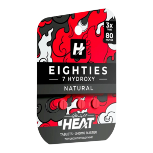 STRAIGHT HEAT EIGHTIES 7-HYDROXY TABLETS 80MG 3CT - NATURAL