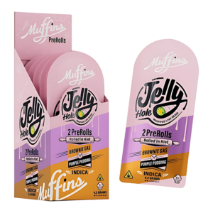 MUFFINS PREROLLS JELLY HOLE 4.2G 2CT - BROWNIE GAS PURPLE PUDDING INDICA
