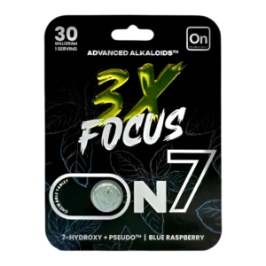 ON7 ADVANCED ALKALOIDS 7-HYDROXYMITRAGYNINE + PSEUDO BLEND 3X FOCUS TABLETS 30MG 1CT - BLUE RASPBERRY
