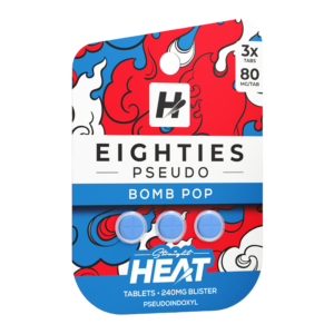 STRAIGHT HEAT EIGHTIES PSEUDO TABLETS 80MG 3CT - BOMB POP