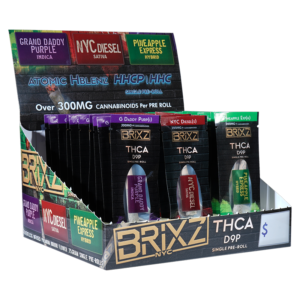BRIXZ NYC X DAZED PRE-ROLLS DISPLAY OF 30 - DISPLAY