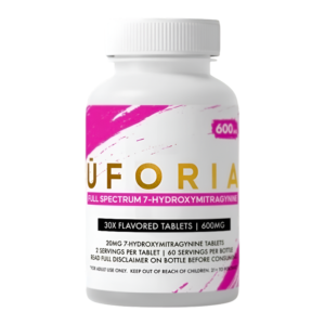 UFORIA FULL SPECTRUM 7-HYDROXYMITRAGYNINE TABLETS BOTTLE 20MG 30CT - PINK