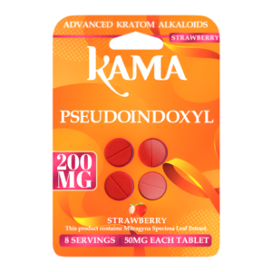 KAMA ADVANCED KRATOM ALKALOIDS PSEUDOINDOXYL TABLETS 50MG 4CT - STRAWBERRY