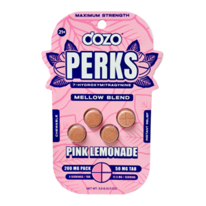 DOZO PERKS 7-HYDROXYMITRAGYNINE TABLETS 50MG 4CT - MELLOW BLEND PINK LEMONADE