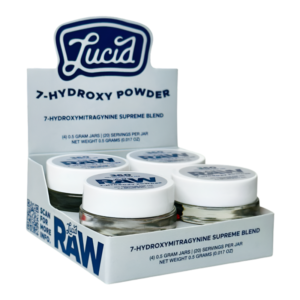 LUCID RAW 7-HYDROXYMITRAGYNINE POWDER SUPREME BLEND 360MG - UNFLAVORED