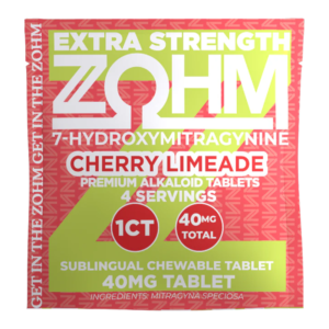 ZOHM 7-HYDROXYMITRAGYNINE EXTRA STRENGTH TABLETS 40MG 1CT - CHERRY LIMEADE