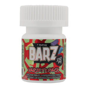 GENERIC BARZ 7-HYDROXYMITRAGYNINE TABLETS BOTTLE 50MG 5CT - VARIETY PACK