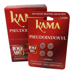 KAMA ADVANCED KRATOM ALKALOIDS PSEUDOINDOXYL TABLETS 25MG 4CT - CHERRY