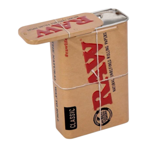 RAW METAL TIN WITH SLIDING TOP - LARGE