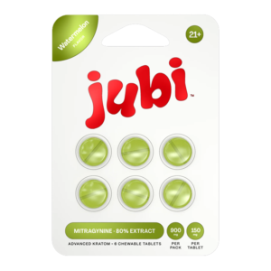 JUBI ADVANCED KRATOM MITRAGYNINE EXTRACT TABLETS 150MG 6CT - WATERMELON