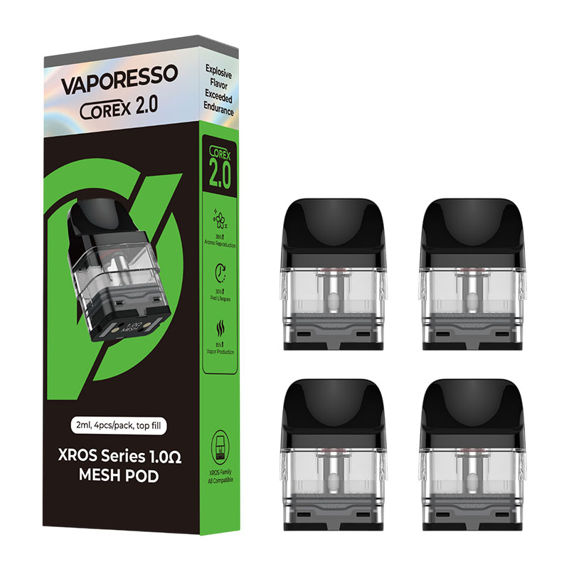 VAPORESSO COREX 2.0 XROS SERIES POD 4PCS - 1.0 OHMS MESH 2ML