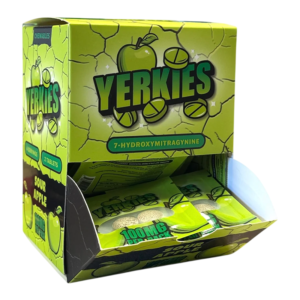 YERKIES 7-HYDROXYMITRAGYNINE CHEWABLE TABLETS 50MG 2CT - SOUR APPLE