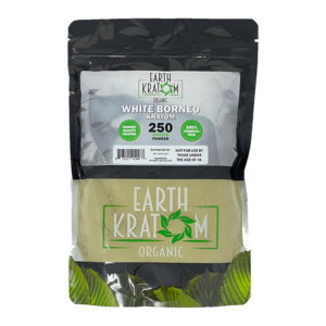 EARTH KRATOM ORGANIC KRATOM POWDER 250G/8.81OZ - WHITE BORNEO