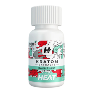 STRAIGHT HEAT KRATOM EXTRACT TABLETS BOTTLE 200MG 10CT - BAJA BLAST