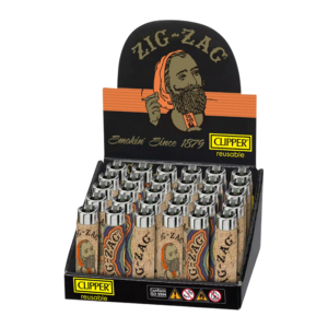 CLIPPER LIGHTER BOX OF 30 - ZIG ZAG CORK