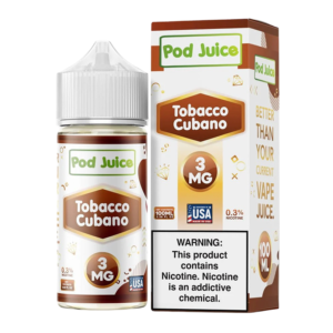 POD JUICE 100ML 3MG - TOBACCO CUBANO
