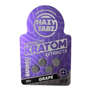 HAZY TABZ ADVANCED KRATOM EXTRACT MAXIMUM STRENGTH TABLETS 200MG 4CT - GRAPE