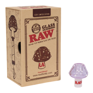 RAW GLASS CONE HOLDER - MUSHROOM