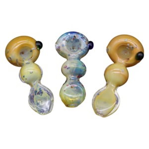 ALPHA GLASS HAND PIPE - 4" FRIT DUST ASSORTED