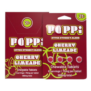 EXODUS POPPI HYPER HYDROXY BLEND CHEWABLE TABLETS 75MG 4CT - CHERRY LIMEADE