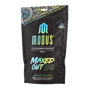 MODUS MAXED OUT BLEND D9 1000MG GUMMIES 50MG 20CT - BLUE RASPBERRY LEMONADE SATIVA