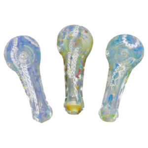 ALPHA GLASS HAND PIPE - 3.5" FRIT NET DOT FUME