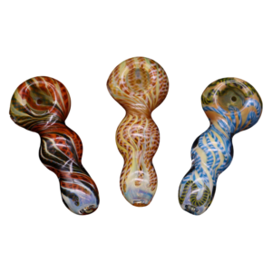 ALPHA GLASS HAND PIPE - 4" LATTICINO HEAVY PIPE MIX