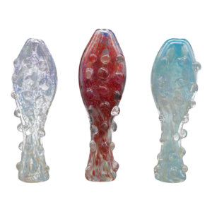 ALPHA GLASS CHILLUM - 3" FISH W TENTACLE DESIGN 15CT JAR