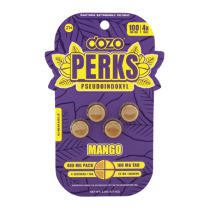 DOZO PERKS PSEUDOINDOXYL TABLETS 100MG 4CT - MANGO