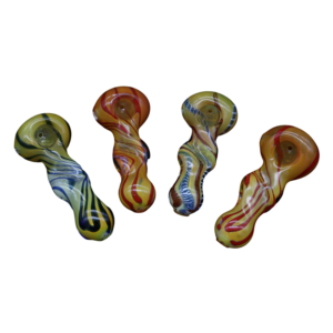 ALPHA GLASS HAND PIPE - 3.5" COLOR FUME TWIST BODY