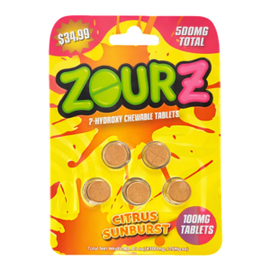 ZOURZ 7-HYDROXY CHEWABLE TABLETS 100MG 5CT - CITRUS SUNBURST