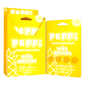 EXODUS POPPI HYPER HYDROXY BLEND CHEWABLE TABLETS 150MG 4CT - PINA COLADA