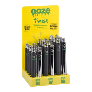 OOZE TWIST BATTERY DISPLAY OF 24 - YELLOW EDITION