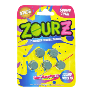 ZOURZ 7-HYDROXY CHEWABLE TABLETS 100MG 5CT - BLUE RASPBERRY