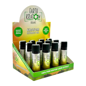EARTH KRATOM PURE KRATOM LIQUID EXTRACT OIL BOX OF 12 - GREEN MAENG DA