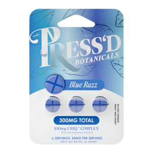 PRESS'D BOTANICALS URIQ COMPLEX EXTRACT TABLETS 100MG 3CT - BLUE RAZZ
