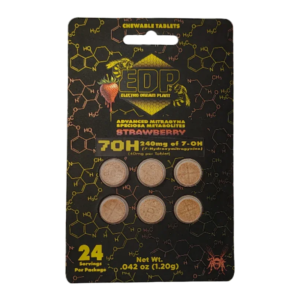 EDP 7OH 7-HYDROXYMITRAGYNINE CHEWABLE TABLETS 40MG 6CT - STRAWBERRY